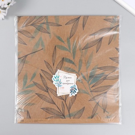 Scrapbooking paper Kraft "Elegant branches" density 180 g 30.5x32 cm-4