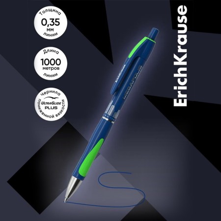 Gel handle Megapolis Gel, node 0.5 mm, blue ink, letter line length 500 meters-4