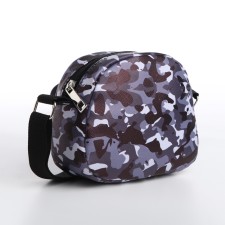 Bag's bag with zipper, gray/black/camouflage color