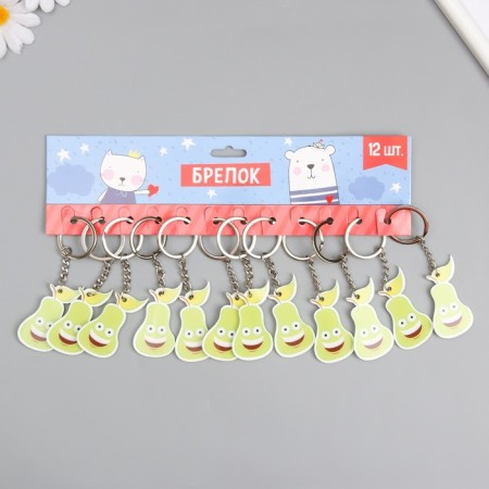 Acryl keychain "Green pear with face" 5.7x3 cm-3
