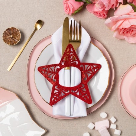 Ring for napkin "Star" 15 cm, 100%p/e, felt