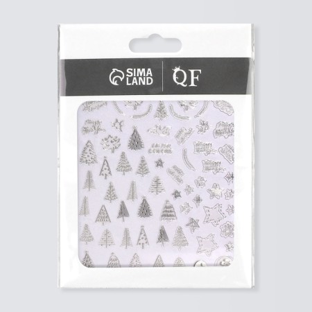 Nail stickers 10.2*8cm Merry Christmas CB-150 Silver CAP-3