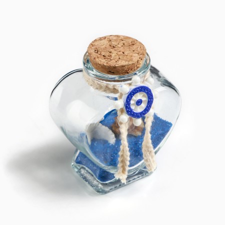 Souvenir in a bottle heart "Shell" 8*6*4cm, mix-2