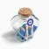 Souvenir in a bottle heart "Shell" 8*6*4cm, mix