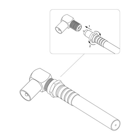Antenna adapter (nest f - plug pl), corner (1pc) rexant-4