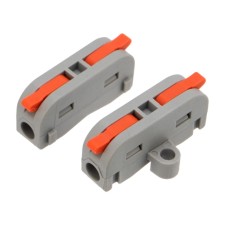 Terminal of QMS 222-421p Prooper 1 pole, with an mounting platform (0.08-4 mm²), gray (5 pcs./United) Rexant