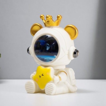 Night-wound-wound bear with a star Led usb white 12x12x16.5 cm Risalux-10