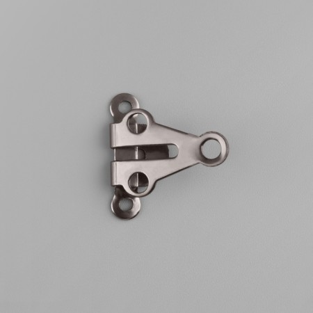 Hook for trousers and skirts, copper, 2 × 2 cm, 2 pcs, black nickel color-1
