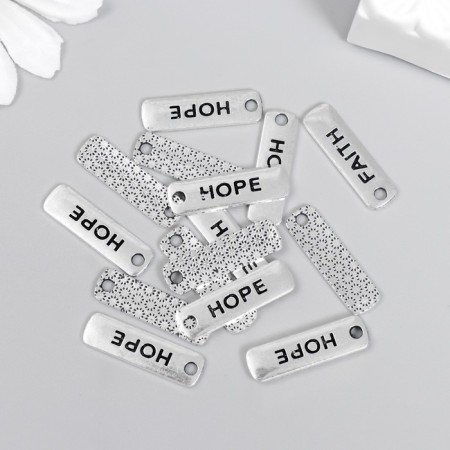 Decor for creativity Metal "inscription - hope" silver 2x0.5 cm-2