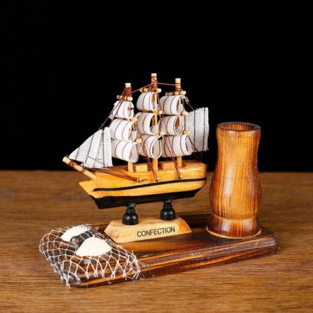 Set of desktop "ship" with a stand for pens, 12 x 13 x 6 cm-1