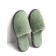 Slippers female closed nose, size 36-38, emerald color