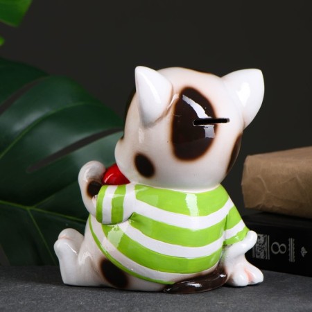 Piggy bank "Kitten with heart" 9x8x16cm-2