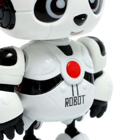 The Pandy robot, voice recording, reacts to touch, light and sound effects, metallic-4