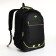 Youth backpack with a zipper, 4 pockets, black/green color