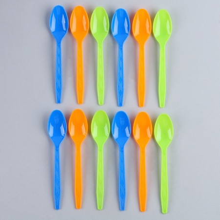 Tablespoons are plastic, in the set 12 pcs., Mix colors-1