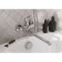 Santek Nyra bath mixer, long spout, with accessories, chrome