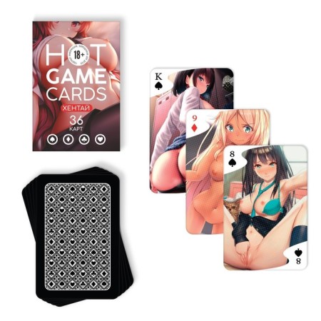 Playing cards "Hot Game Carts" Hentai, 36 cards, 18+-1
