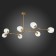 Suspended EVOLUCE lamp. Sle154823-07. Rametto. 7x40 watts, E27, 181x80x33 cm, golden color