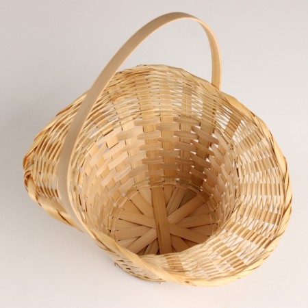 Wicker basket "Hat", D15x14/10xh33cm, natural, bamboo-2