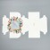 Capcake box folding with bilateral application "Wreath", 16 x 16 x 10 cm, New Year