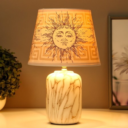 The table lamp "Sun" E14 15W Beige 31x20x20cm Risalux-1