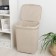 Besnaya basket with a rattan lid, 60 l, 34 × 44 × 55 cm, Latte color