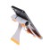 Luazon phone stand, folding, reinforced, adjustable height, white/orange