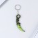 Key keychain "Cerambit", Green, 3 x 8 cm