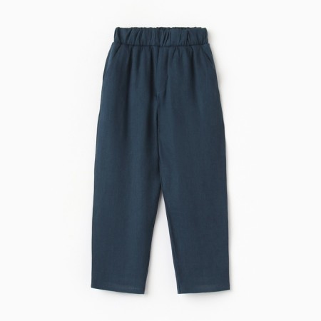 Pants for the boy KAFTAN LINEN, p. 30 (98-104), dark blue-4