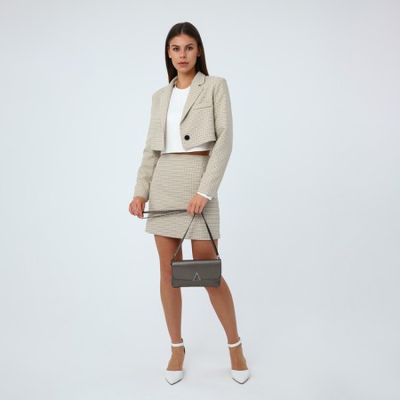 Bag-clate on magnet, long belt, bronze color-8