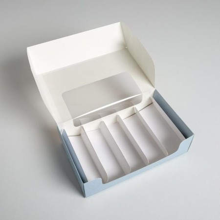 Eclaire box, confectionery packaging, 5 inserts, with love, 25.2 x 15 x 7 cm-2