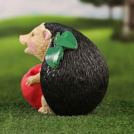 Garden figure "Hedgehog with apple" 20x20x14cm-3