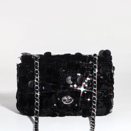 Bag-clate on fasteners, black color-1