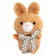 Soft toy "Bunny", on a key fob, color mix