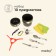 Set of tourist dishes Maclay: 2 pots, devices, burner, corkscrew, rag, carbine