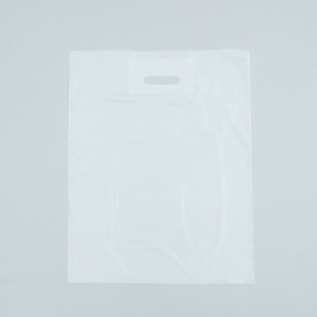 Polyethylene package with a cut pen, white, 40 x 50 cm, 30 μm