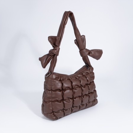 Load bag with zipper, long belt, brown color-1