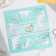 Wedding invitation: carved 16 x 16 cm, (mint color)
