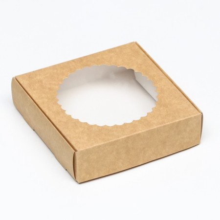 Box the team, craft, with a window, 11.5 x 11.5 x 3 cm-2