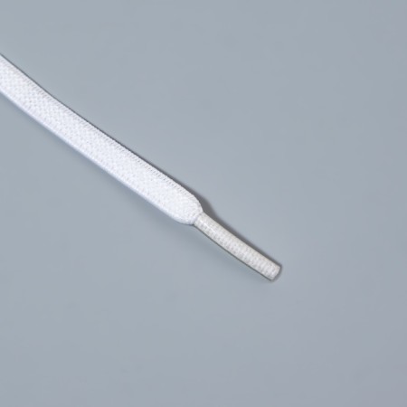 Shoe shoes, steam, flat, with a latch, elastic, 6 mm, 100 cm, white color-3