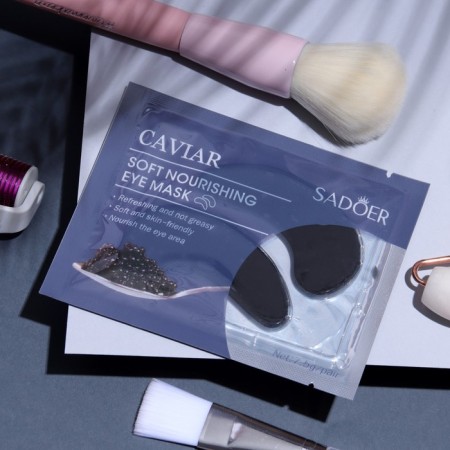 Eye patches with black caviar extract