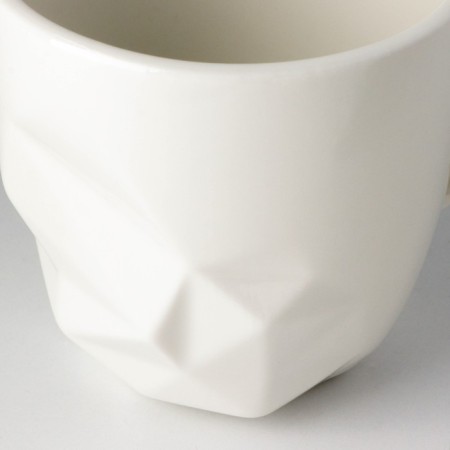 Ceramic "Iceberg" mug, white 350 ml, white color-5