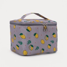 Lightning cosmetic bag, gray color