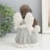 Polystone souvenir "Angels in gray robes, with a book and a candle" Squeezes 6.5x9.5x15 cm