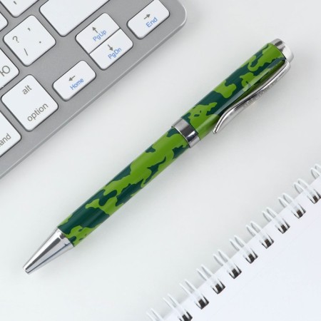 Metal pen "Real man", blue paste 1.0 mm-3