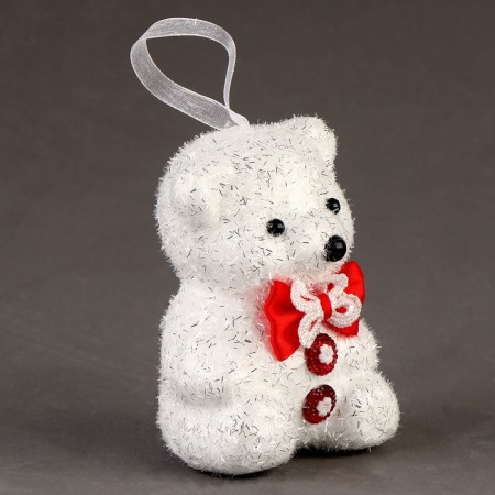 A toy of foam "Shrilling Bear" with a bow, 10 cm, set 3 pcs-1