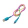 Luazon cable, microUSB - USB, 2 A, 1 m, nylon braid, multi -colored