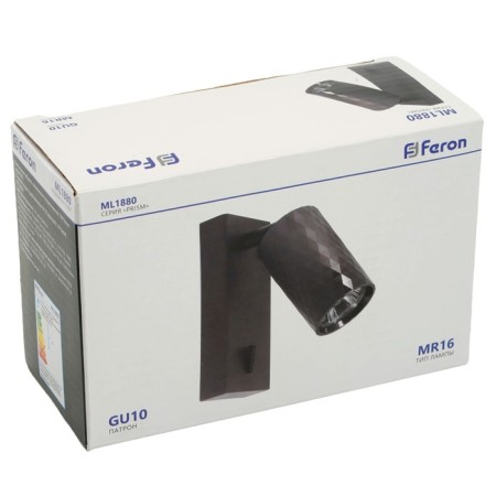 Wall lamp Feron ML1880, IP20, GU10, 35 W, 55x55x140 mm, black color-9