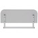 Side border prefix for growing transformer desks Polini Kids City D2, size 55x20 cm, white-white color