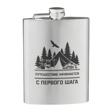 The flask for alcohol "Traveling", stainless steel, 240 ml, 8 oz-1